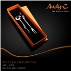 Andy C Emerge Range Olive spoon & pickle fork